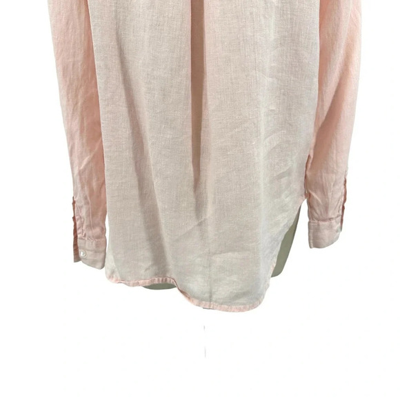 Sundance Warm Breeze Tunic Pintuck Top Pink Linen Petite Size Small PS - Picture 9 of 11